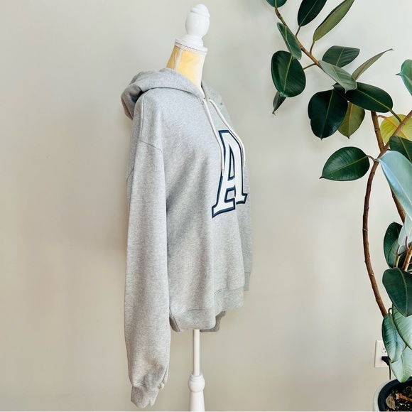 NWT Good American Letter A Fleece Oversize Boyfriend Hoodie Sweatshirt - Picture 5 of 8